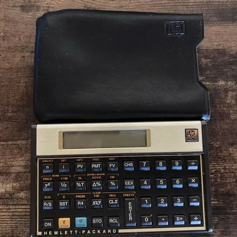 VINTAGE - HEWLETT PACKARD HP 12c Financial Calculator w/ Case Tested